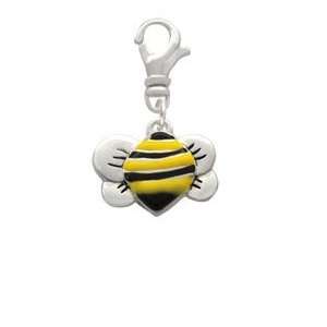  Large Enamel Bumble Bee Clip On Charm Arts, Crafts 