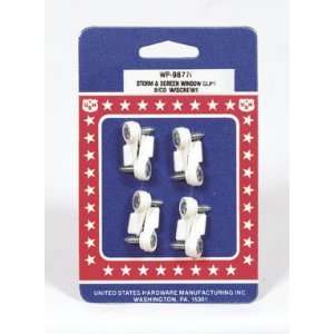   United States Hdw #WP 9877C 8CT White Scr/Storm Clip