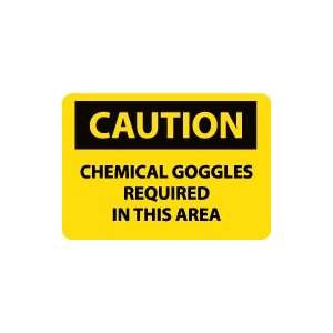   Chemical Goggles Required In This Area Safety Sign