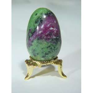  Ruby in zoisite mini Egg with stand lapidary Everything 