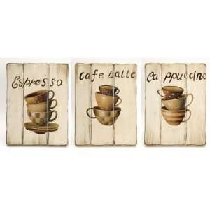  Comfort Cafe Wall Panels   Set of 3