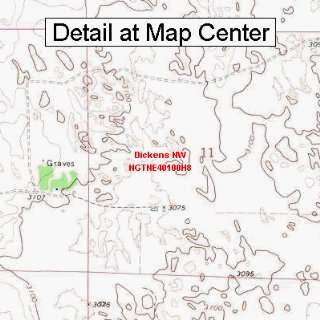   Topographic Quadrangle Map   Dickens NW, Nebraska (Folded/Waterproof