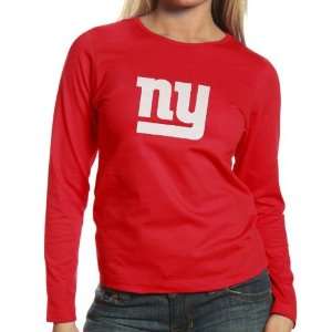  Reebok New York Giants Ladies Red Logo Premier Long Sleeve 