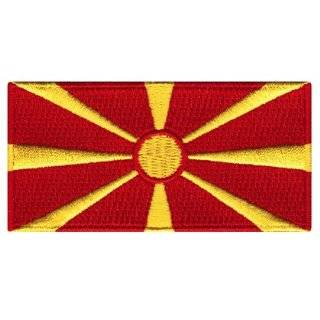 Macedonia Flag Embroidered Patch Iron On Macedonian National Emblem