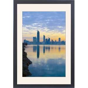 City skyline at dawn, Abu Dhabi, United Arab Emirates, Middle East 