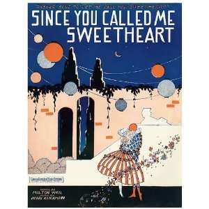  6 x 4 Greetings Card Sheet Music Since You Called me 