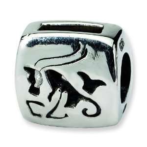   Sterling Silver Capricorn Zodiac Antiqued Bead Arts, Crafts & Sewing