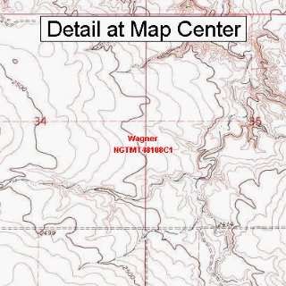 USGS Topographic Quadrangle Map   Wagner, Montana (Folded/Waterproof)