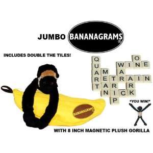   Bananagrams Word Game with 8 Magnetic Plush Gorilla Toys & Games