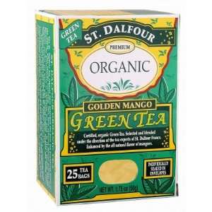  St. Dalfour  Organic Green Tea, Golden Mango, 25 bags 