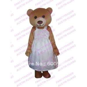  wedding dress princess bear mascot costume wedding teddy 