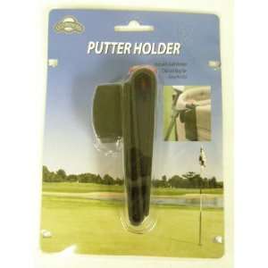  On Course Putter Holder With Ball Marker (Black, Clip On 