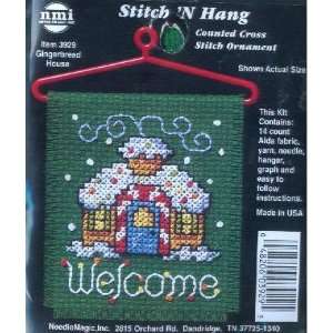 Gingerbread House   Stitch N Hang   Counted Cross Stitch Ornament Kit 