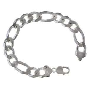  The Jewelers Collection Mens Figaro Link Bracelet in Sterling 