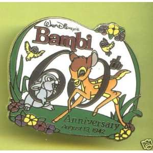  Disney Pins/Bambi & Thumper/Bambi 60th Anniversary Pin 