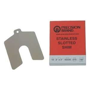   300 Series Stainless Steel Slotted Shim, Pack of 10