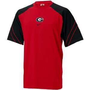    Nike Georgia Bulldogs Red College Stripe T shirt