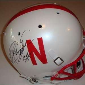  Signed Nebraska Cornhuskers Full Size Schutt Helmet w/COA Big Red 