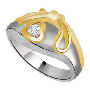  Real Diamond and 18k Gold Two tone Ring Jewelry