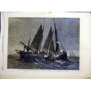   1861 Prince Arthur Fishing Smack Boulogne Boat Fight