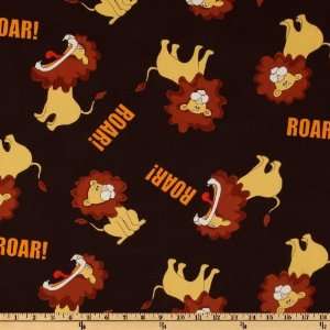 44 Wide Timeless Treasures Jungle Lions Roar Brown Fabric By The 