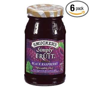 Smuckers Simply Fruit Seedless Black Raspberry Spreadable Fruit, 10 
