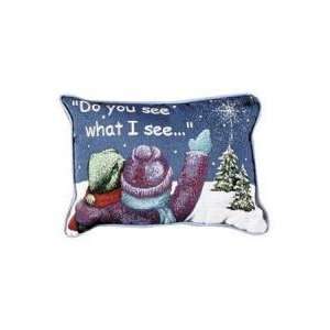 Set of 2 Do You See What I See Decorative Christmas Throw Pillows 9 