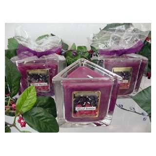  Mixed Berry Scented Triangle Glass Jar Candle 7 Oz.