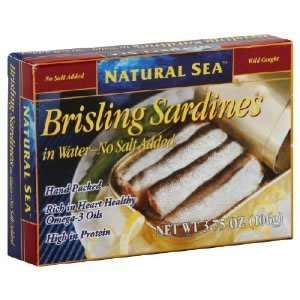 Natural Sea Sardines, Brisling, In Water, Nsa, 3.75 Ounce (Pack of 24 