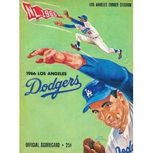  1966 Los Angeles Dodgers Official Scorecard Program 
