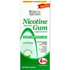  Berkley & Jensen 4mg Cool Mint Nicotine Gum   100 Count, 2 