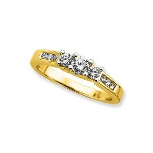  3 Diamond Anniversary Ring 1/2 ct. in 14K Yellow Gold 