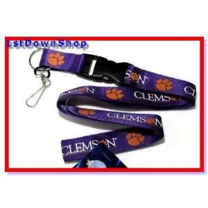 Clemson Tigers Lanyard Ticket/ID Badge Holder Keychain  