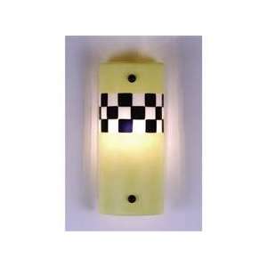  5W Yellow Taxi Fused Glass Wall Sconce