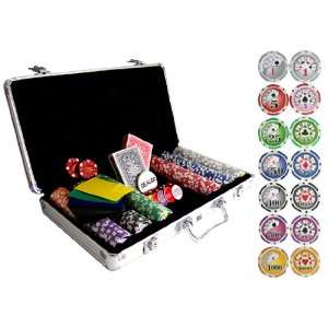  Bluff King Poker Chips with Carrying Case 300 Clay Composite Poker 
