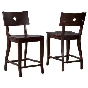  Ty Pennington Counter Height Chair with Chocolate Finish 