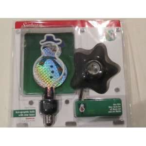  Sunbeam Snowman Holographic Bulb with Star Base