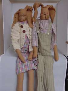 BUNNY Rabbit Doll Couple~ Honey & Me ~ Mr. Greenjeans & Donna Marie 