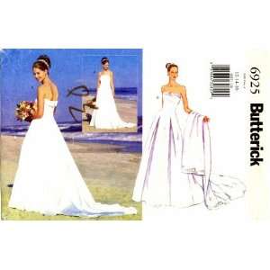  Butterick 6925 Sewing Pattern Misses Boned Wedding Dress 