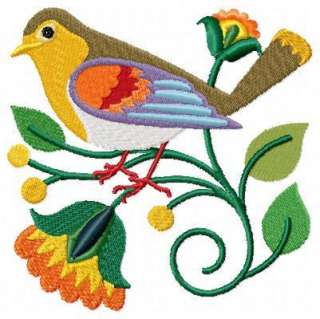 Jacobean Birds n Flowers Machine Embroidery Designs CD  