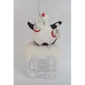  Trim a Home Penguin Ice Cube Acrylic Ornament   Sliding on 