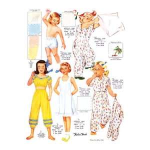  Sleepwear for Little Girls 24X36 Giclee Paper