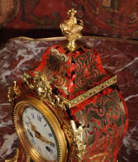   ANTIQUE FRENCH ROCOCO BOUDOIR CLOCK STUNNING CONDITION 1880  