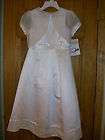 NWT BONNIE JEAN FIRST COMMUNION // JR BRIDESMAID DRESS & JACKET SET SZ 