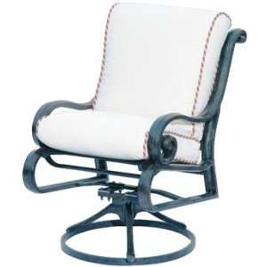   Swivel Rocker Patio Lounge Chair Pebble Finish Patio, Lawn & Garden