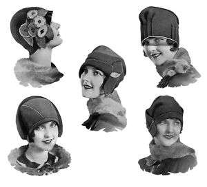 HW001   1920s Felt Hats in Various Styles  