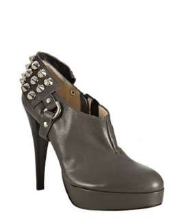 Be&D grey studded leather Austin platform booties   up to 70 