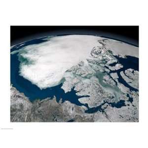   , viewed over the Beaufort Sea Poster (24.00 x 18.00)