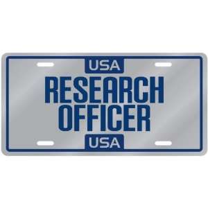   New  Usa Research Officer  License Plate Occupations