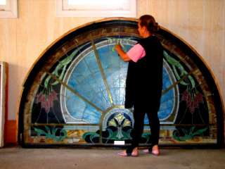   Arched Stained Glass Window (5 Feet By 8 Feet) AWESOME PIECE  